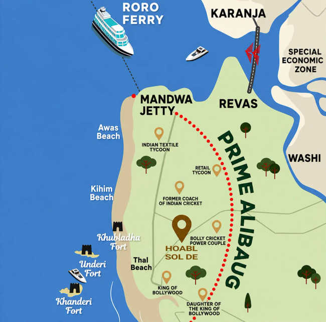 HOABL Sol De Alibaug - Location Map
