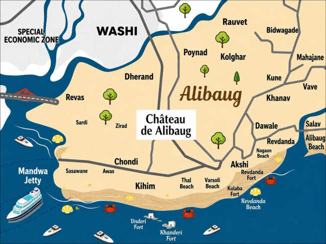 HOABL Chateau de Alibaug - Location Map