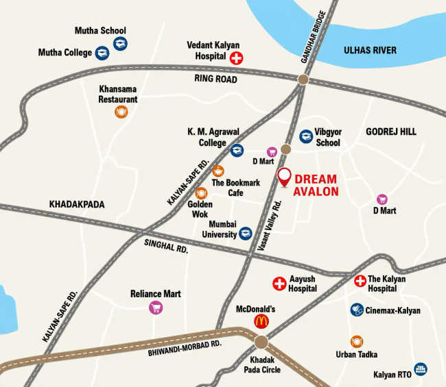 Dream Avalon Kalyan - Location Map