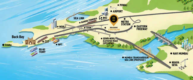 Raunak Centrum Sion - Location Map