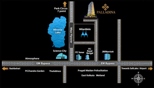 Srijan Palladina Tangra - Location Map