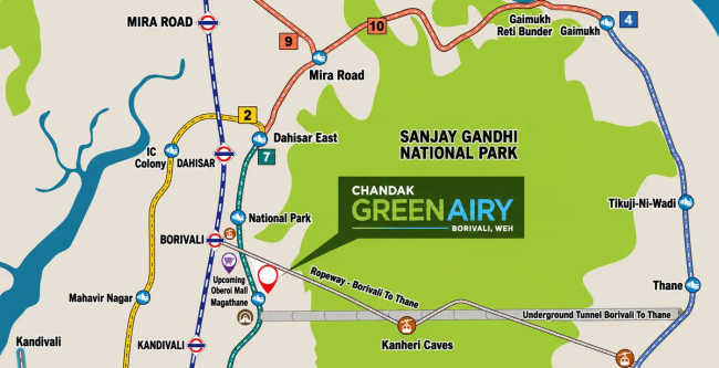 Chandak Greenairy Borivali - Location Map