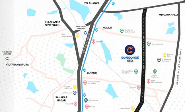 Concorde Neo Thanisandra - Location Map