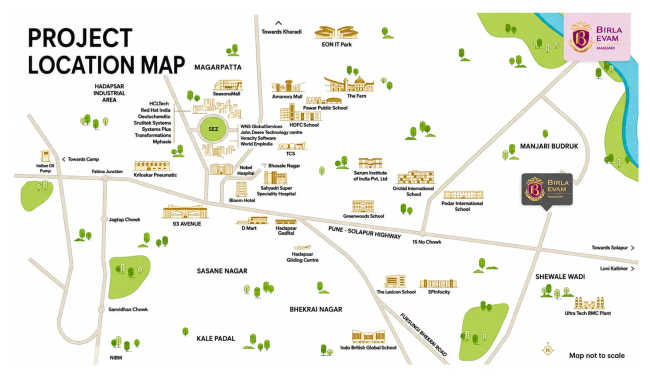 Birla Evam Manjri BK - Location Map