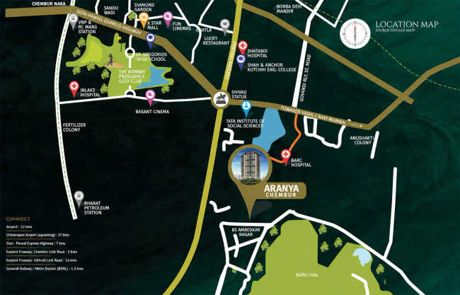 Tridhaatu Aranya Chembur - Location Map