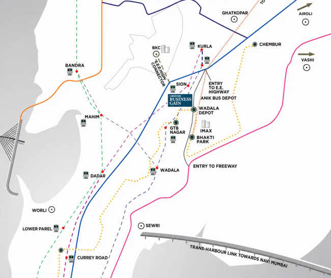 Lodha Codename Business Gain Wadala - Location Map