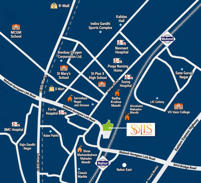 Wadhwa Solis Mulund - Location Map