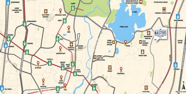 Kanakia The Master Collection Powai - Location Map