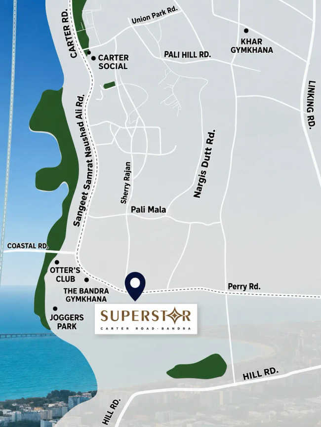 Paradigm Superstar Bandra - Location Map