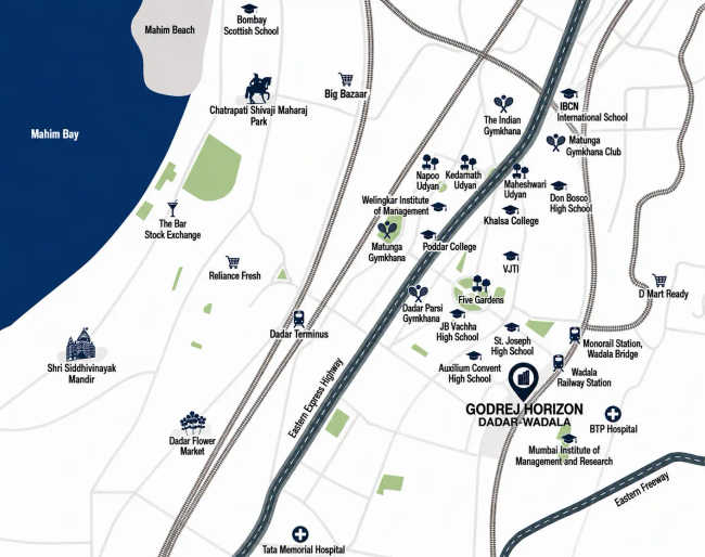 Godrej Pinnacle Wadala - Location Map