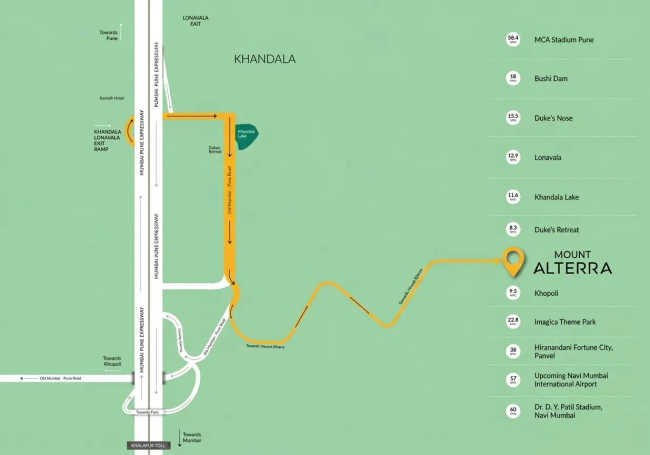 Hiranandani Mount Alterra Khandala - Location Map