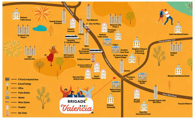 Brigade Valencia Banahalli - Location Map