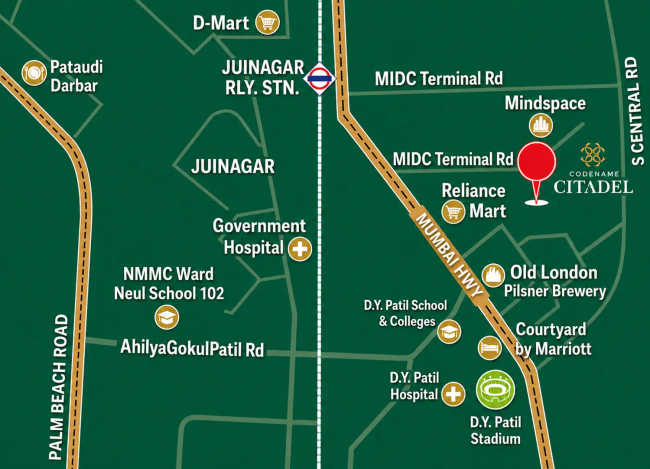 Today Citadel Juinagar - Location Map