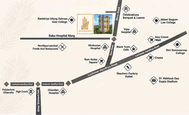 Eiffel Palm Vista Kanchanpur - Location Map