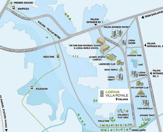Lodha Villa Royale Dombivali - Location Map