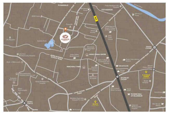 Rohit 108 Astera Punawale - Location Map