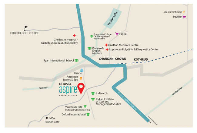 Purva Aspire Bavdhan - Location Map