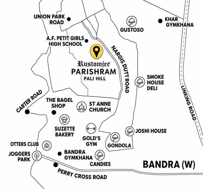 Rustomjee Parishram Bandra - Location Map