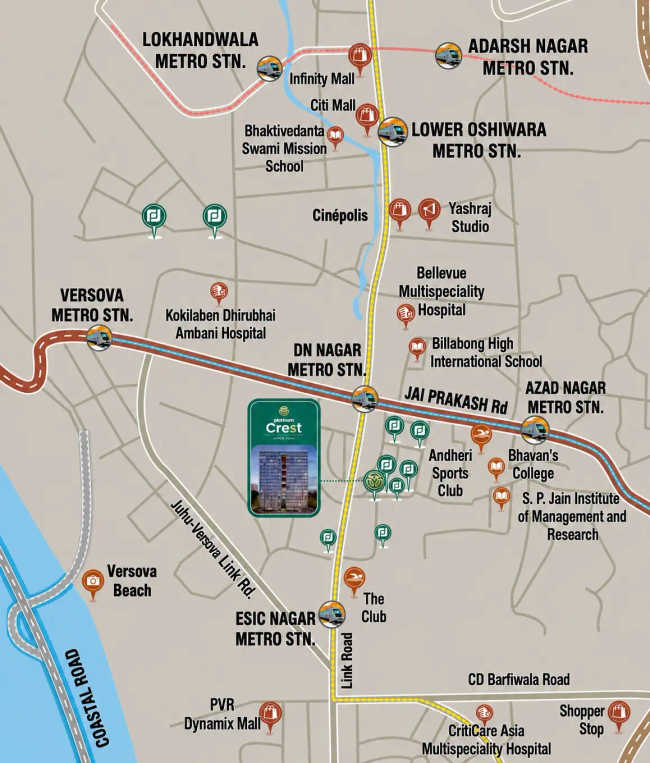 Platinum Crest Andheri - Location Map