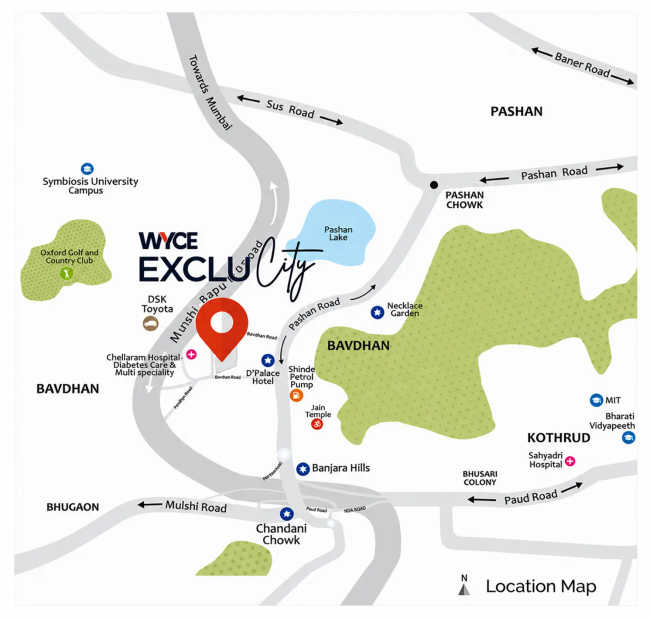 Saniket WYCE Exclucity Bavdhan - Location Map