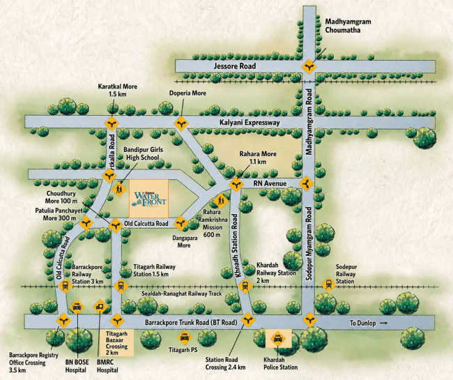 Siddha Waterfront Khardaha - Location Map