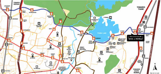 Passcode Eye Of Powai Powai - Location Map