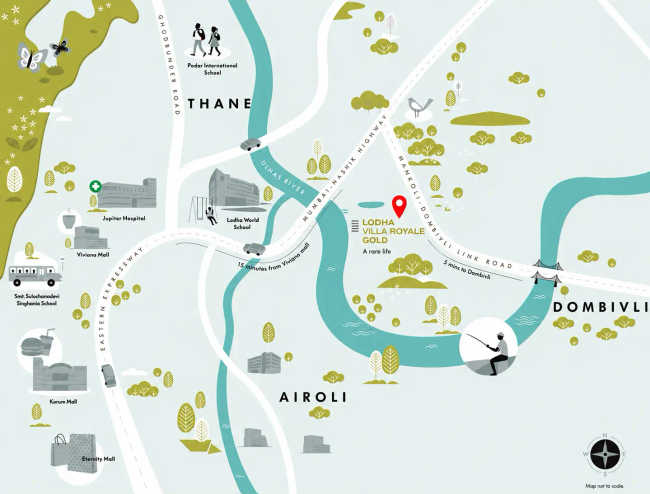 Lodha Villa Royale Gold Bhiwandi - Location Map