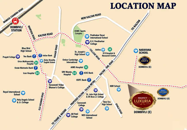 Regency Luxuria Dombivali - Location Map