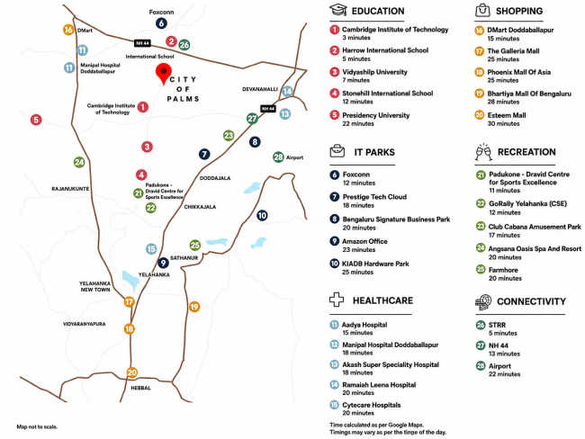 Assetz City of Palms Doddacheemanahalli - Location Map