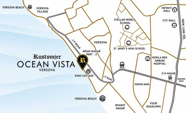 Rustomjee Ocean Vista Andheri - Location Map