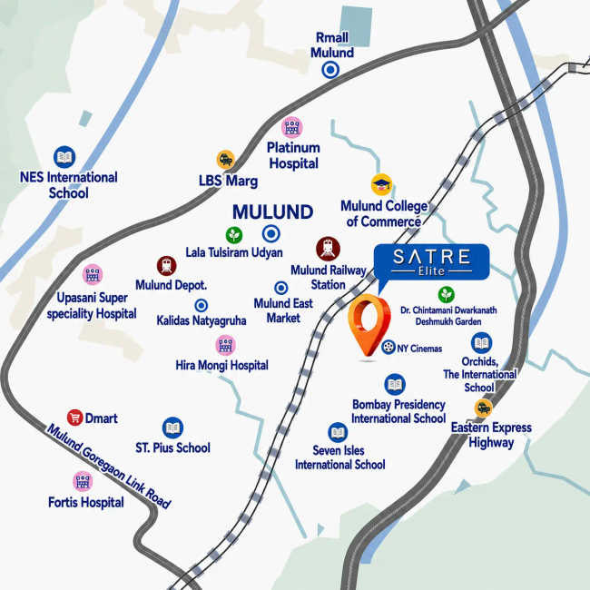 Satre Elite Mulund - Location Map