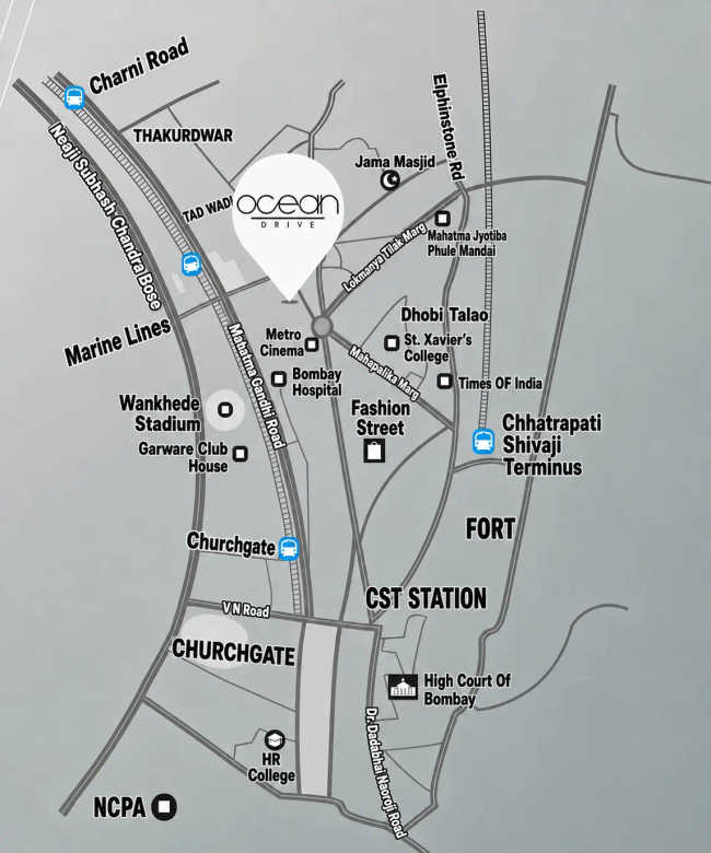 Atul Ocean Drive Marine Drive - Location Map