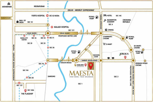 CRC Maesta Sector 1 Greater Noida W - Location Map