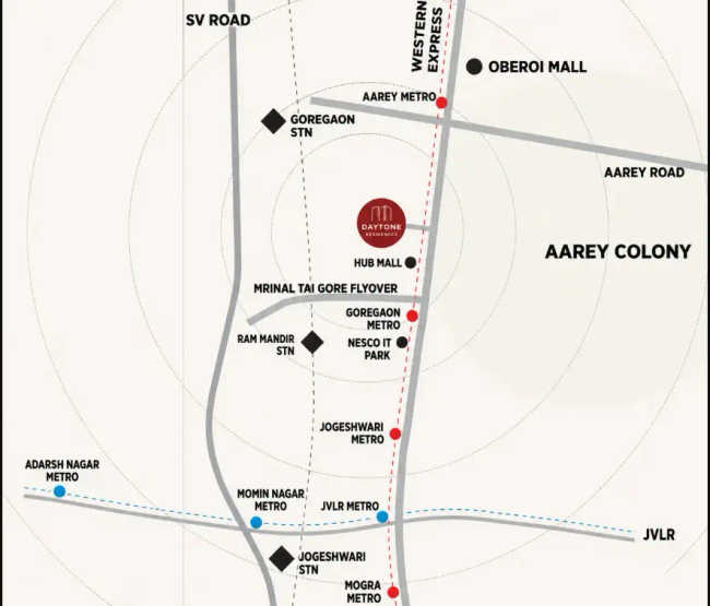 AGM Sixty3 WE Bizpark Goregaon - Location Map