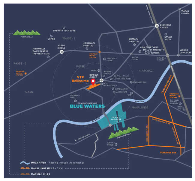 VTP Bellissimo Hinjewadi - Location Map