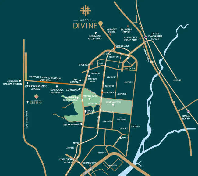 Shreeji Divine Kharghar - Location Map