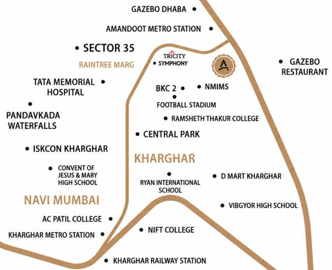 Tricity Aspire Kharghar - Location Map