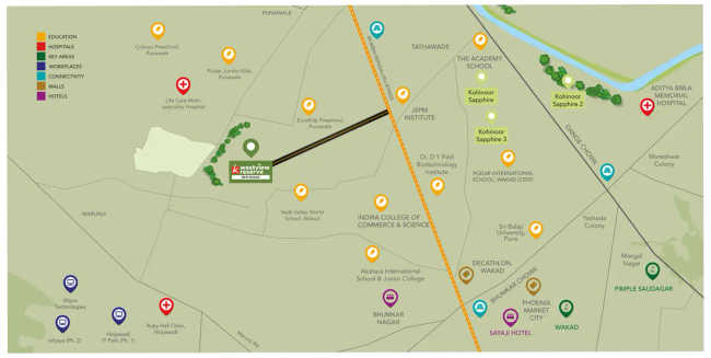 Kohinoor Westview Reserve Punawale - Location Map