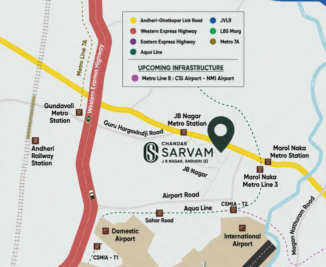 Chandak Sarvam Andheri - Location Map