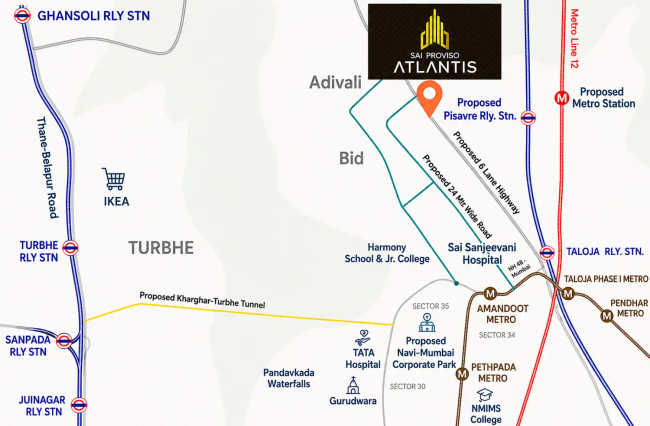 Sai Proviso Atlantis Kharghar - Location Map