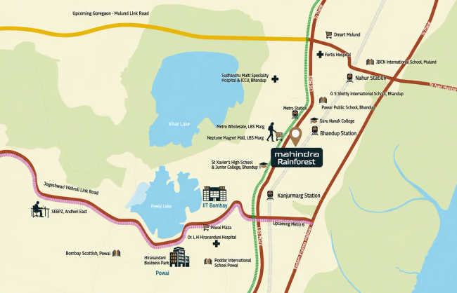 Mahindra Rainforest Kanjurmarg - Location Map