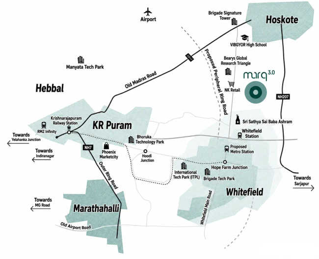 Assetz Marq 3.0 Whitefield - Location Map