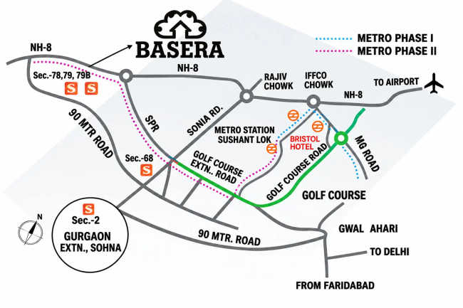 Supertech Basera Sector 79 - Location Map