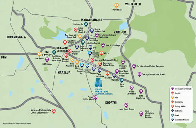 Godrej Park Retreat Sarjapura - Location Map