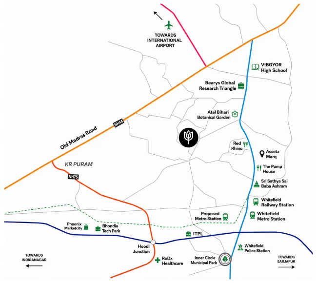 Assetz Bloom And Dell Doddabanahalli - Location Map