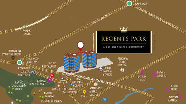 Satyam Regents Park Kharghar - Location Map