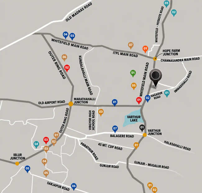 Goyal Orchid Platinum Whitefield - Location Map