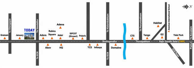 Akshaya Today Thaiyur - Location Map