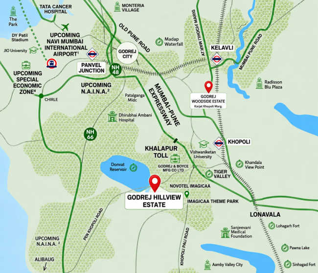 Godrej Hillview Estate Khopoli - Location Map