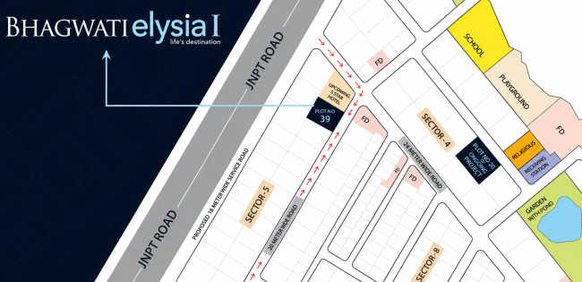 Bhagwati Elysia 1 Pushpak Nagar - Location Map